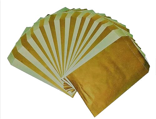 Miniatura 5 de N'icePackaging 50 bolsas de regalo de papel kraft liso marrón de 4 x 6 pulgadas o bolsas decorativas estampadas para dulces, galletas, mercancía,