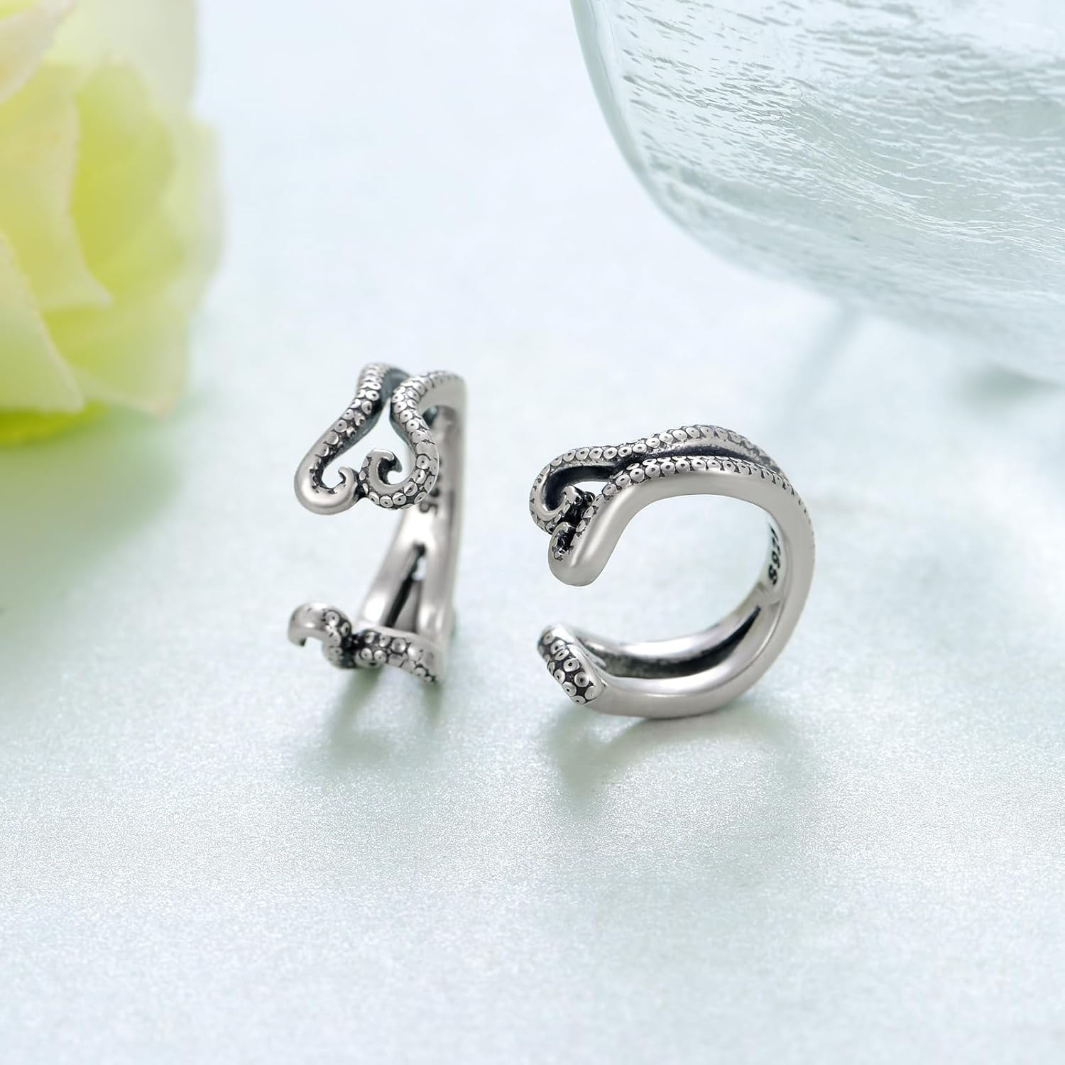 Octopus Ear Cuff 925 Sterling Silver Octopus Earrings Vintage Sea Animal Octopus Jewelry for Women