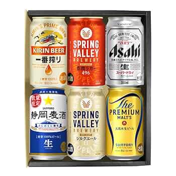 Amazon.co.jp: 【ギフト用】人気ビール 6種アソート 350ml缶×6本