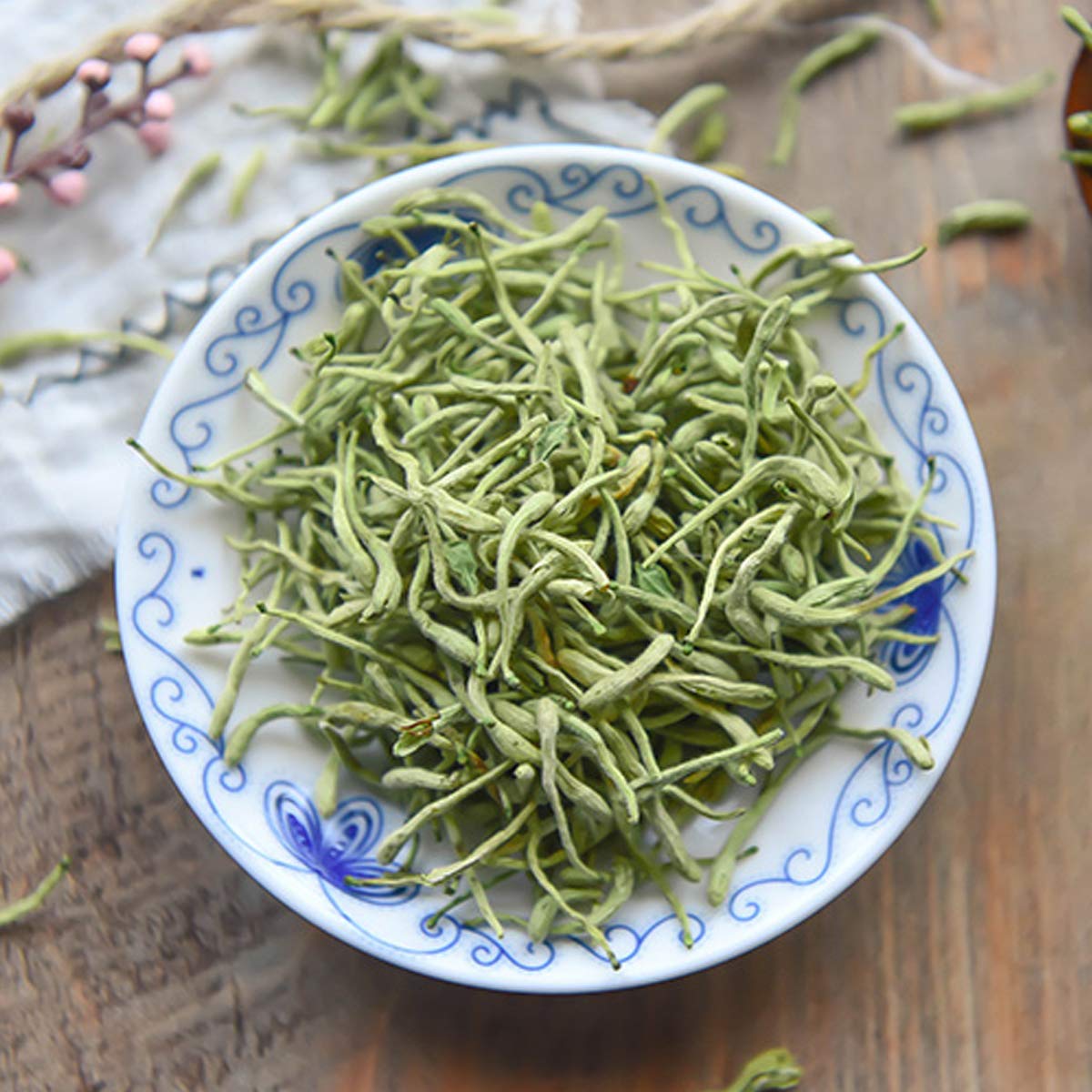 Té de Hierbas Chino de Madreselva - Perfumado, Grado Superior, Flores, Comida Verde Saludable para el Cuidado de la Salud (500)