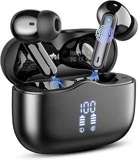 Bluetooth Headphones, 2026 Headphones Wireless Bluetooth 5.4 with 4 ENC Noise Cancelling Mics, 3D Deep Bass, 40 Hours In-E... Price In India