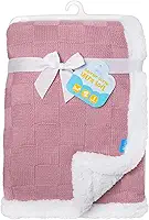 Clingo Cobertor Ultra Soft com Sherpa, 100 cm x 90 cm, Rosa