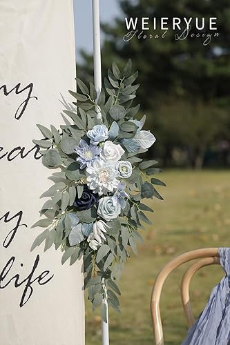 Miniatura 5 de Kit de flores artificiales para arco de boda (paquete de 2) para decoración de arco de boda, despedida de soltera, ceremonia y recepción