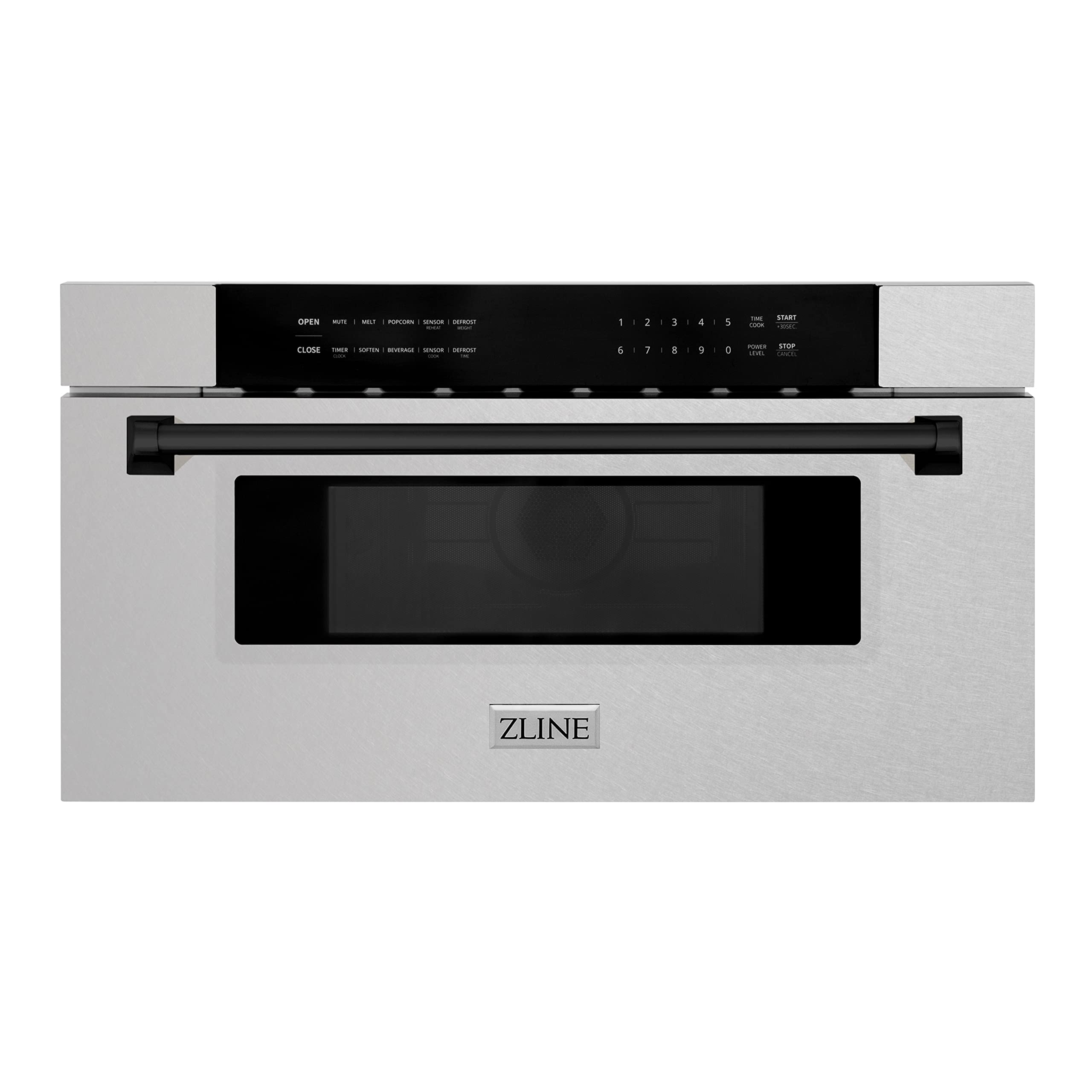 ZLINE Autograph Edition 30 in 1 2 cu ft Built-In Microwave Drawer in Satin Stainless Steel with Matte