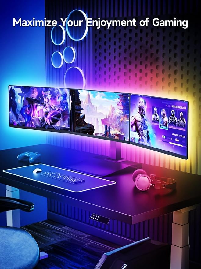 Tira LED TV 40 a 75 Pulgadas RGB con App y Control Remoto miniatura 4