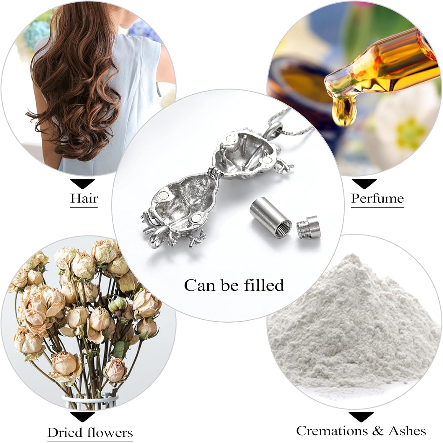 Urn Necklace for Ashes Anatomical Heart Cremation Keepsake Memorial Lockets Cremation Jewelry Pendant Necklace for Ashes Holder for Women Men - Image 4