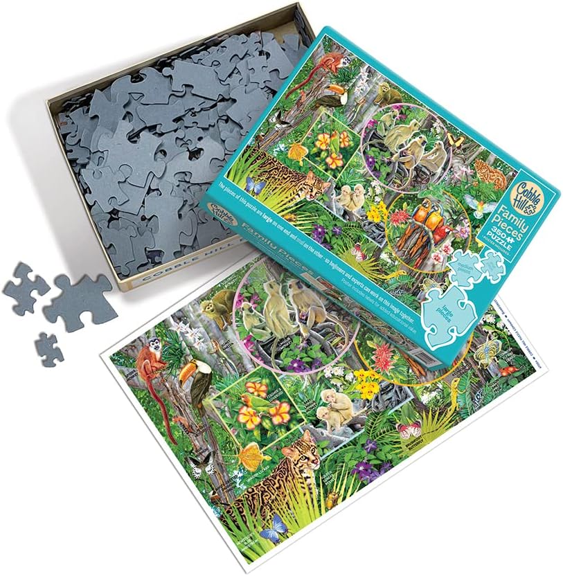 Miniatura 2 de Cobble Hill Family Piece's 350 Puzzle  Rainforest Magic  Póster de muestra incluido