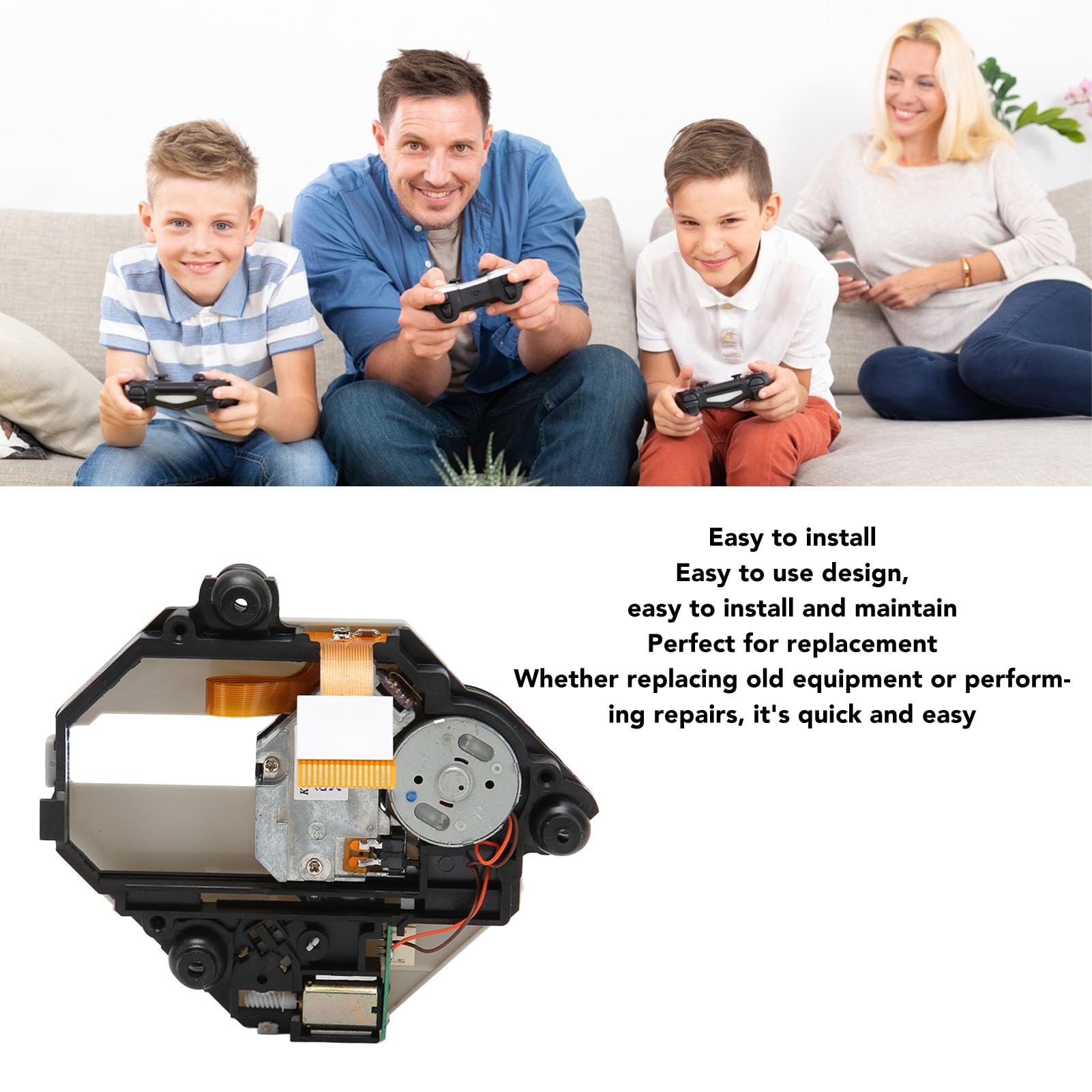 Für PS1-Konsolen-Ersatzobjektiv, Stabile Reparaturteile Für Spielkonsolen-Pickup-Objektivkopf mit Hoher Leistung Für PS1-Spielekonsole (KSM-440BAM)