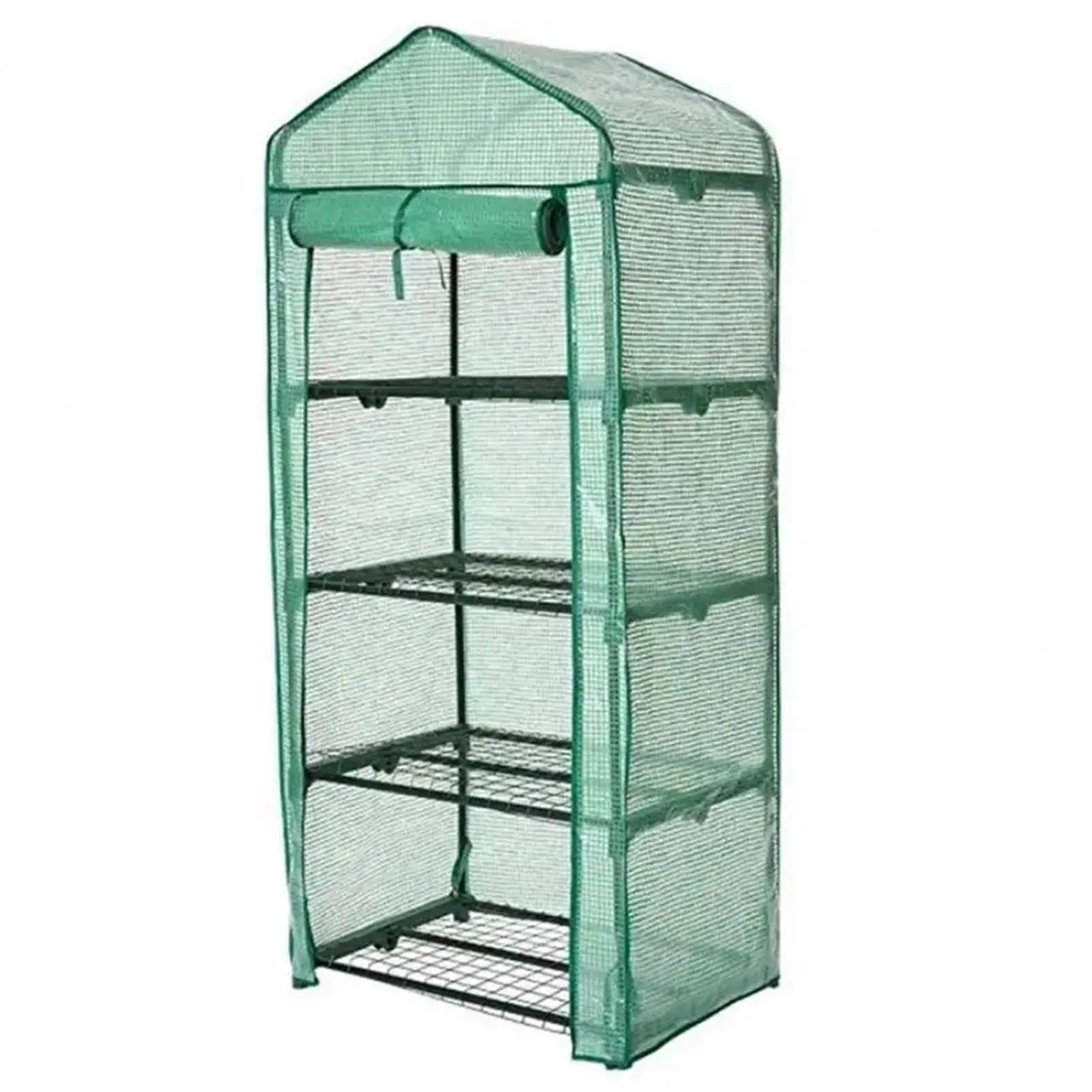 GewäChshaus Treibhaus Tomatenhaus Faltbare Gewächshaus Abdeckung PVC for Kleine Blume Haus Kindergarten Zimmer Garten Warm(Green)