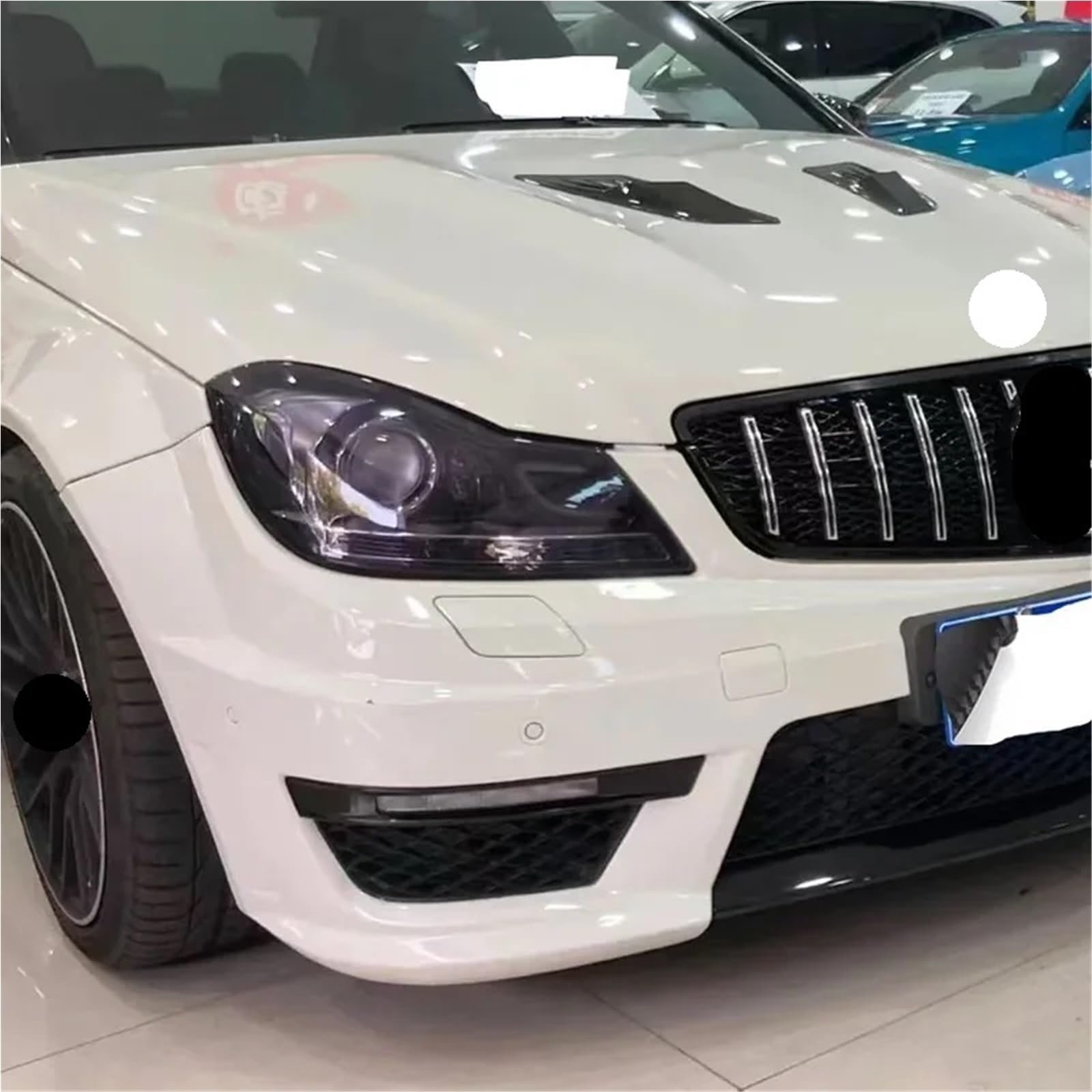 Maska samochodu Vent Scoop Pasuje do Mercedes Benz W204 C200 C250 C300 Przednia maska ​​silnika Wlot powietrza Pokrywa otworu wentylacyjnego maski Kratki i wloty do samochodów(Carbon pattern)