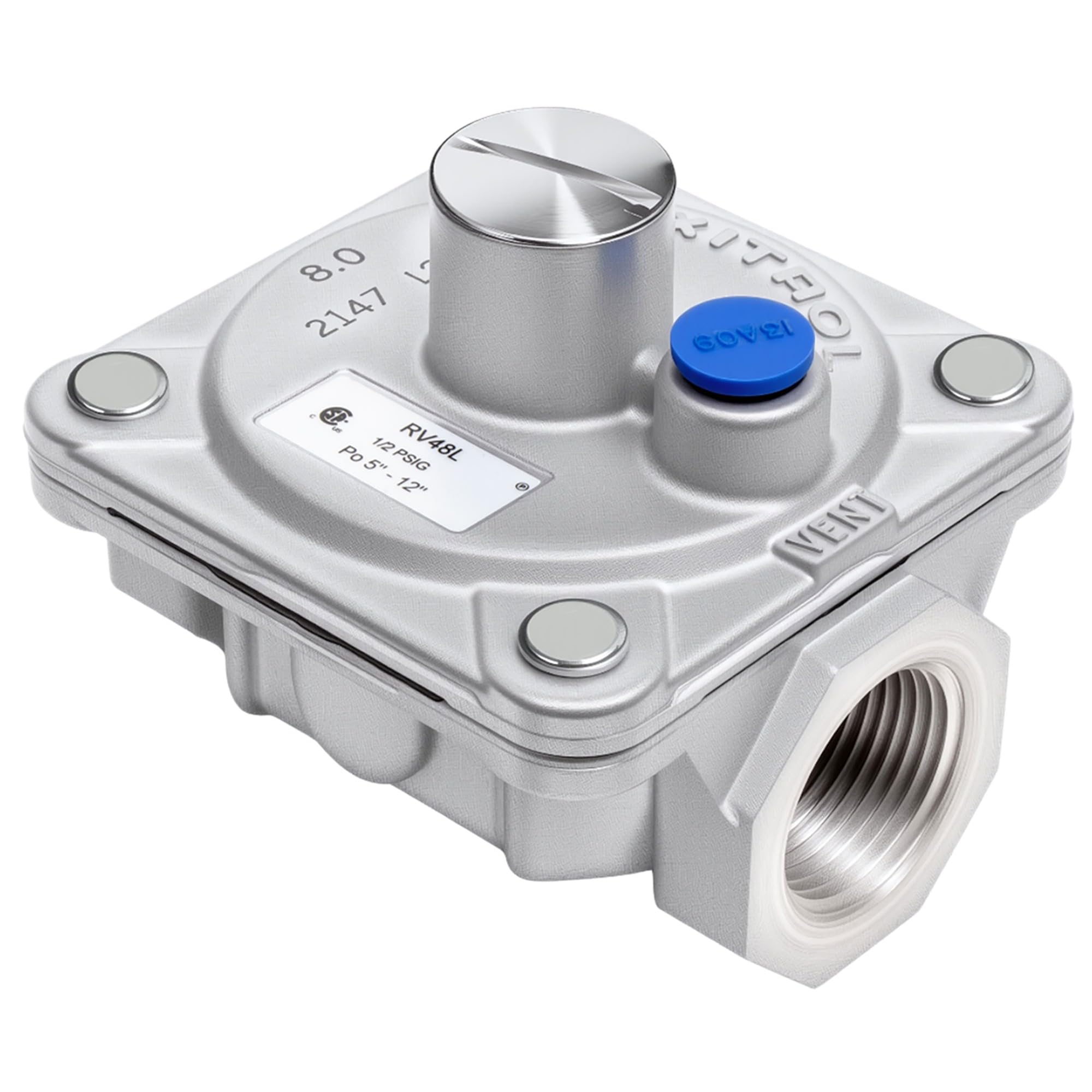 Régulateur de pression de gaz avec filetage 1,9 cm Maxitrol RV48L certifié CSA
