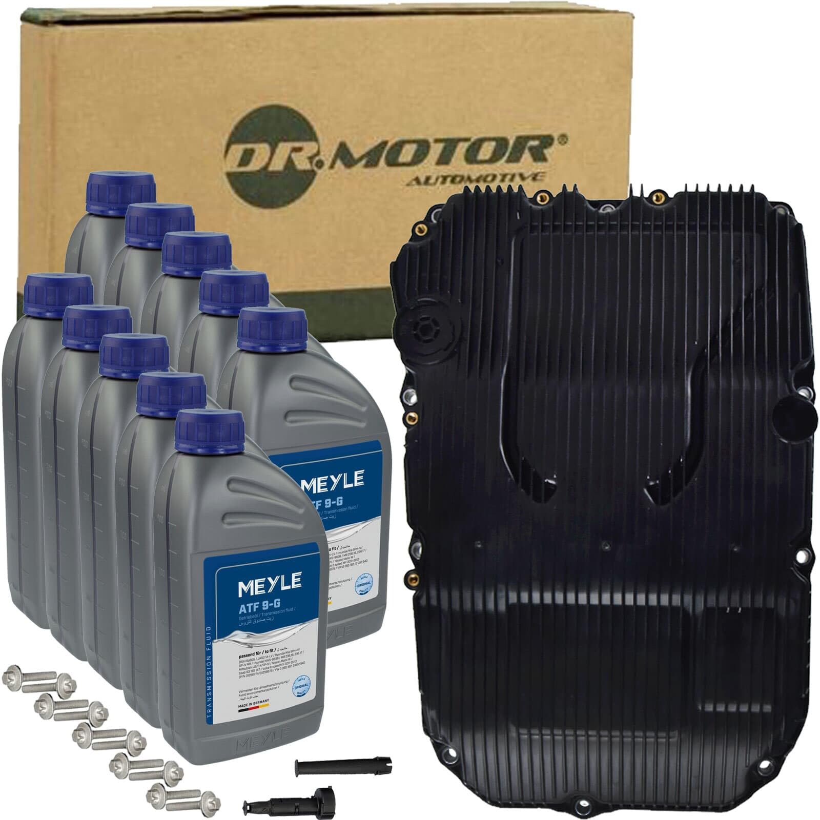 Hydraulikfilter+Meyle ATF Öl ATF 9G | DRM12303+0140194000 Dr Motor ATF Ölwanne+Meyle ATF passend für 9G-Tronic 725.0