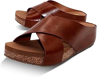 Ablette Wedge Sandals for Women Featuring Slip-on Crisscross Design with EVA Insole and Rubber Outsole