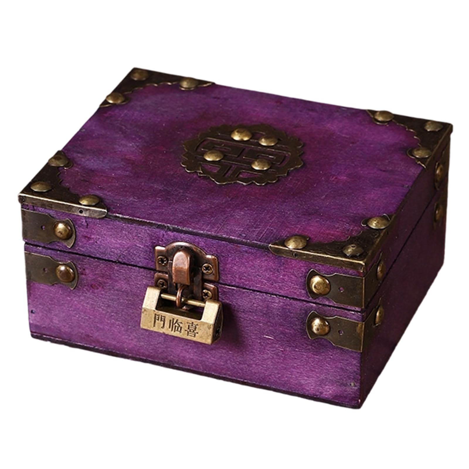 Oxxggkao Rustics Wood Storage Box Featuring Clasp for Secure Storage of Valuables and As Home Decoration Items Jewelry Box