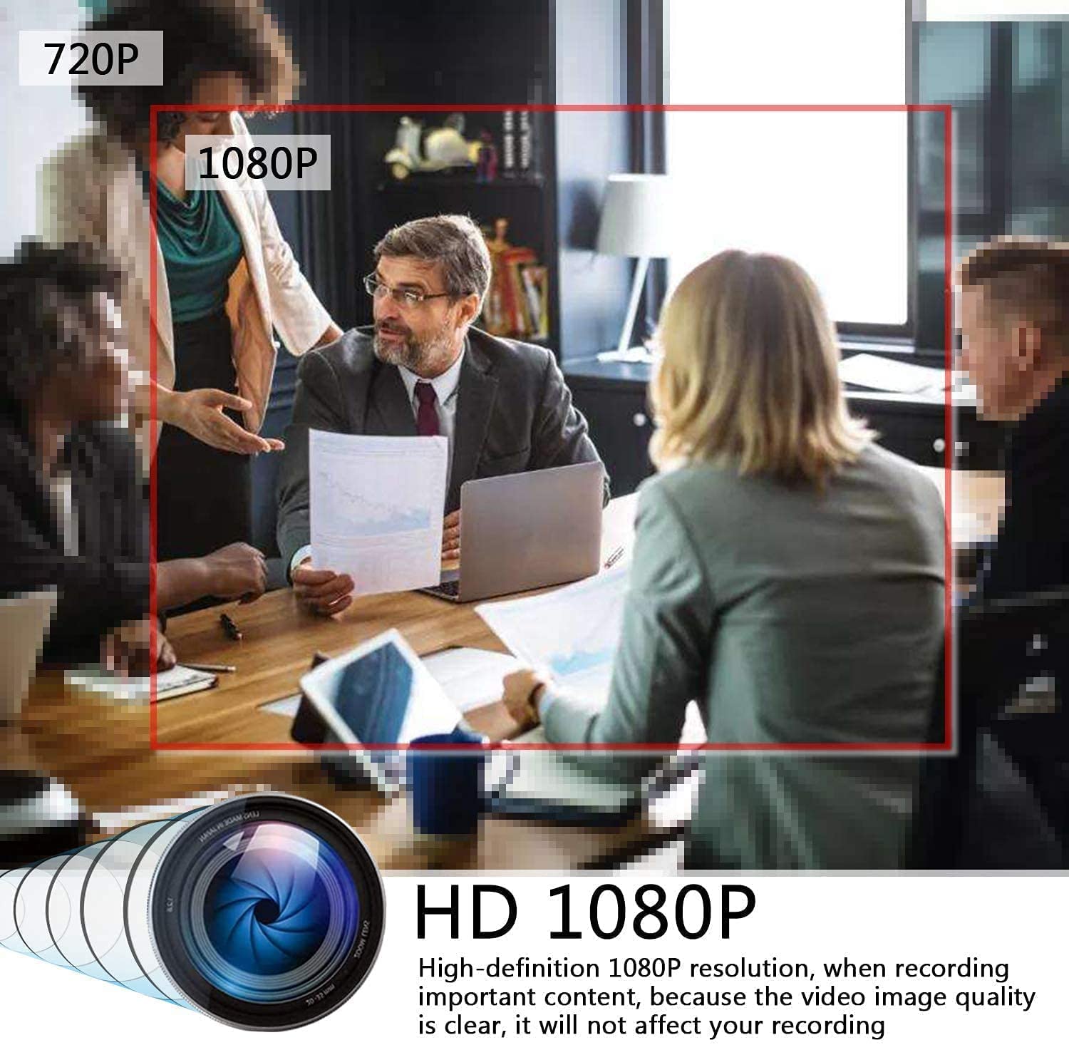 TECHNOVIEW Full HD Pen Camera 1080P Video Audio Recording Indoor Outdoor with Free 32gb SD Card 85 Minutes Pen Battery Life Portable Pocket Security Camera for Home Office Mettings Surveillance 4
