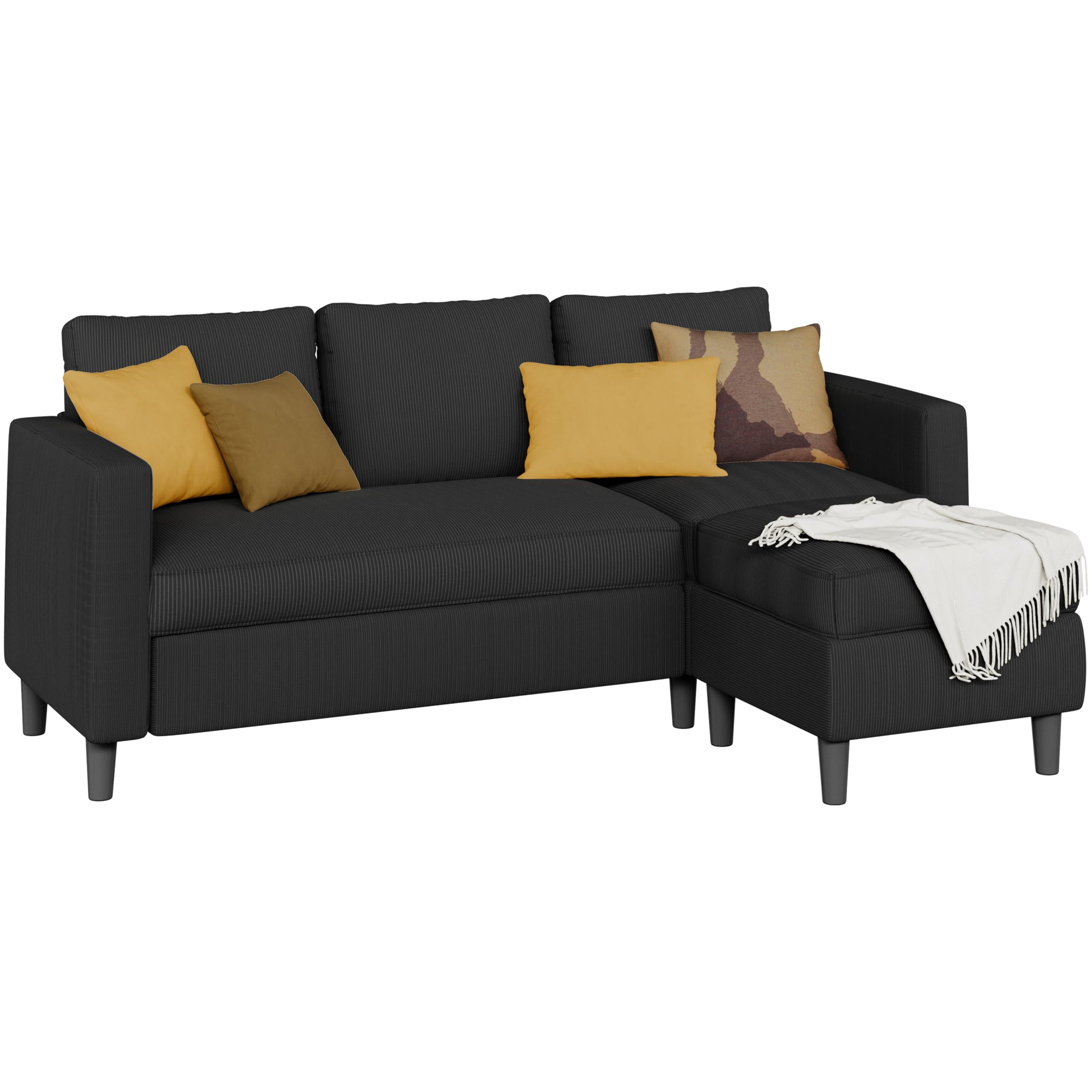 Shintenchi L-Shaped Corduroy Couch