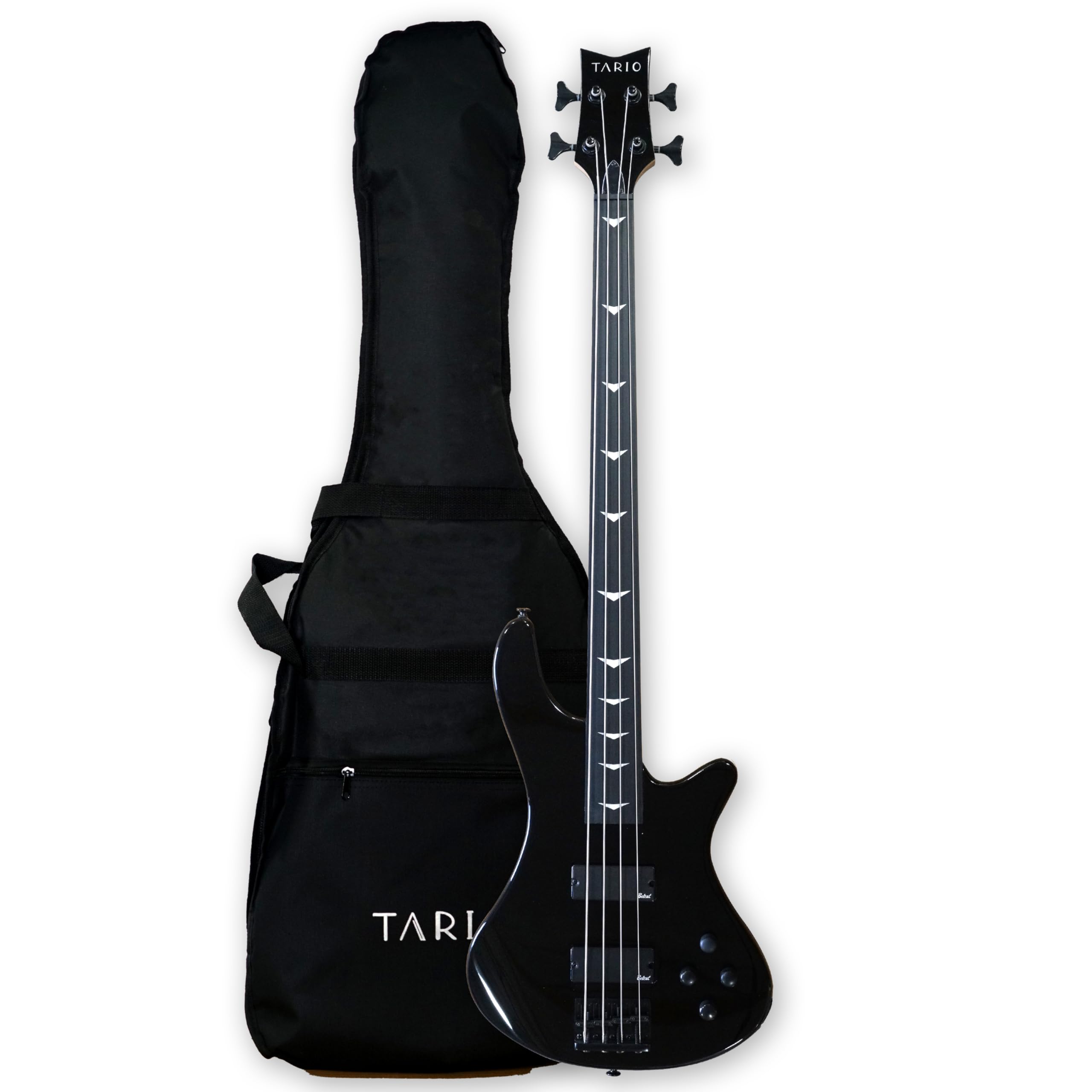 Amazon.com: 4 String Black Fretless Electric Bass, Bolt-on