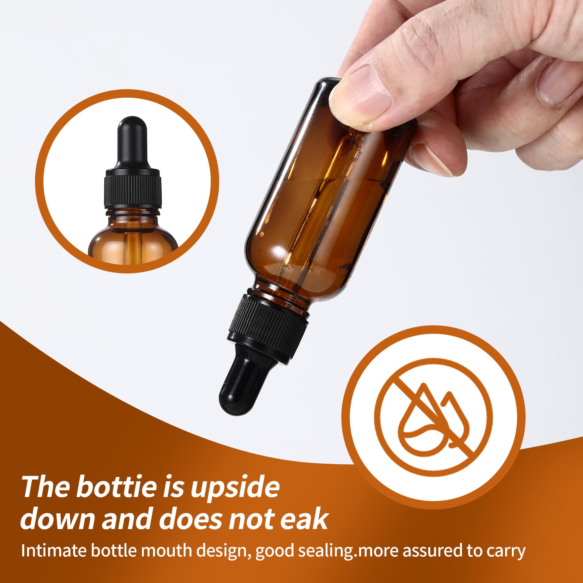 10 pezzi contagocce vetro scuro 30ml con imbuti, boccette per oli essenziali con contagocce e imbuto, flaconi da farmacia per oli essenziali, oli profumati, aromaterapia, massaggi, capelli