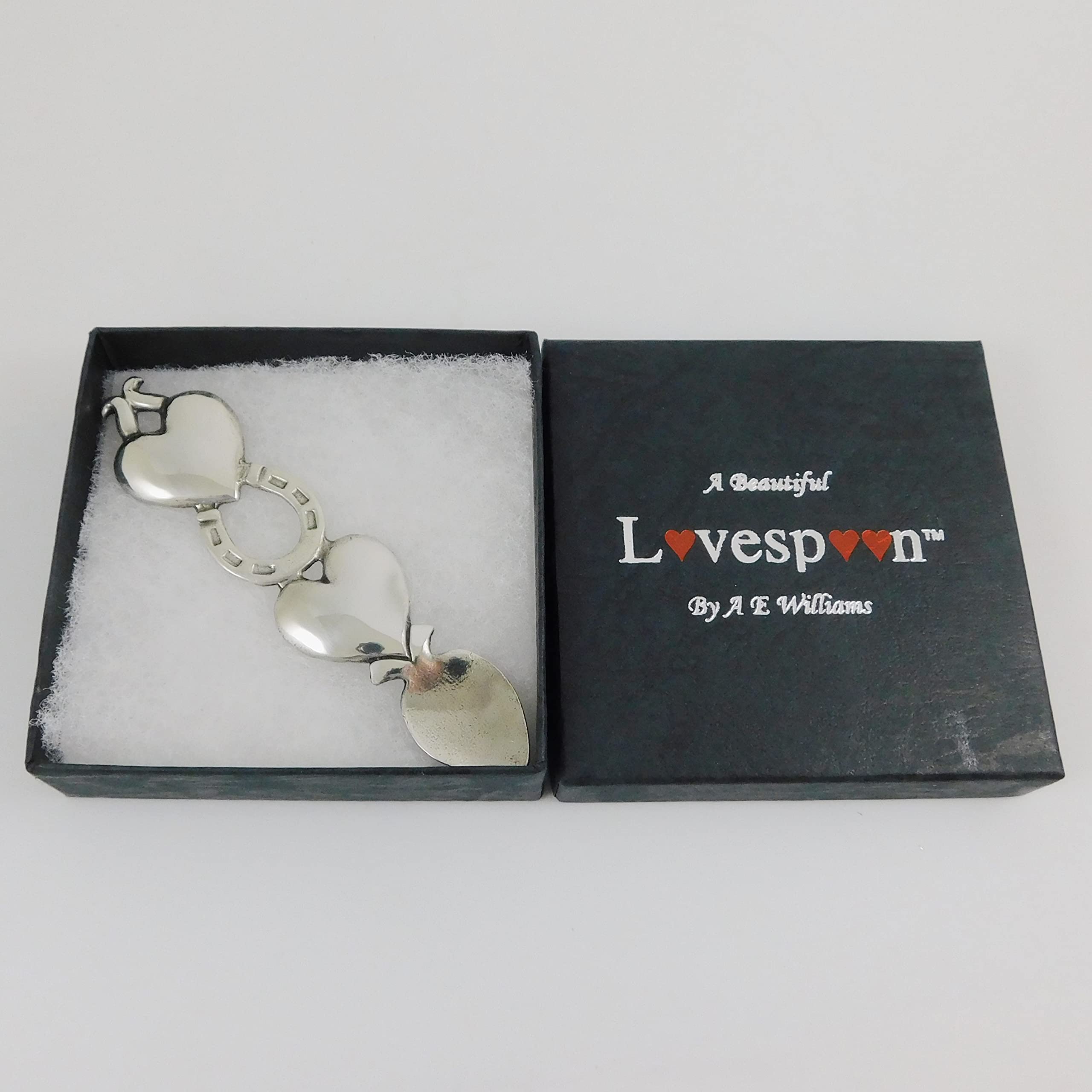 Seven Secrets Wedding Love Spoon Solid English Pewter Lovespoon Welsh Design Made in England | 3.3/4" (9.5cm) | LS107