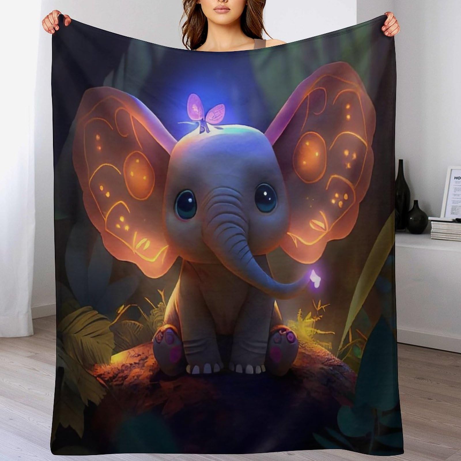 Couverture polaire éléphant pour des soirées cocooning chaleureuses sur le canapé