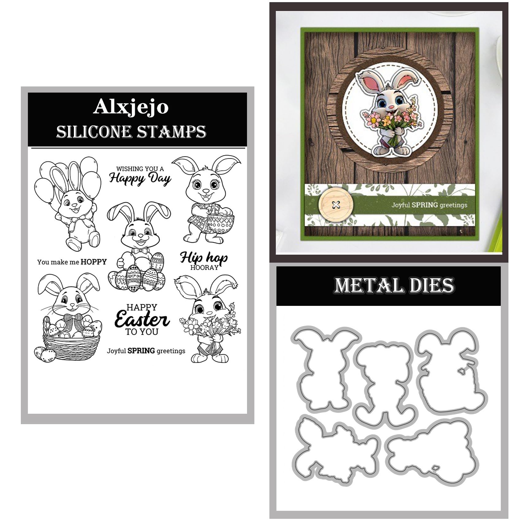 Alxjejo Cutting Dies and Stamps Set 2024-2025-2026,Stamps and die for Card Making for DIY Birthdays, Thanksgiving Day, Valentine's Day, Scrapbooking, Art Craft, Festivals Greeting Card Album