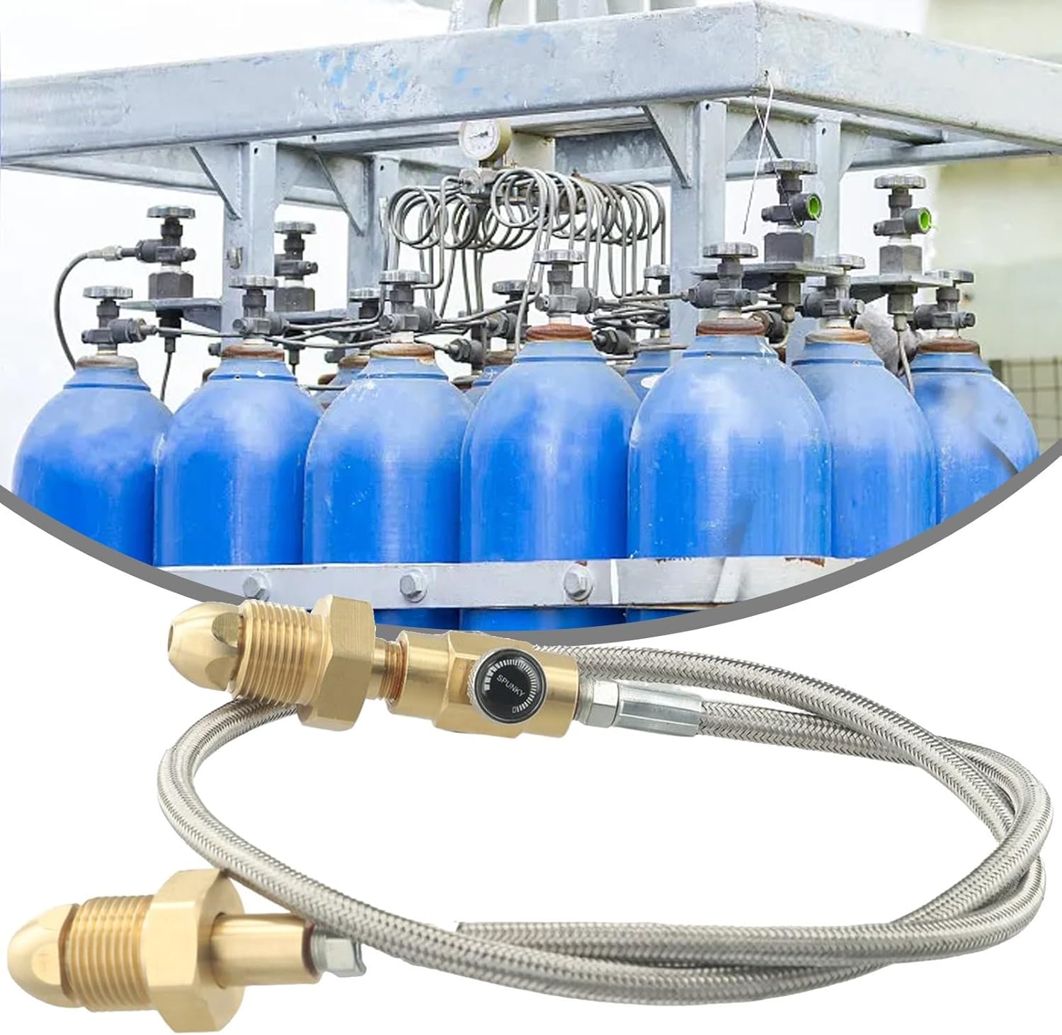 Inert Gas Welding Hose 5/8" Thread, Argon Gas Regulator Welding Hose, Argon Meter Regulator Adapter Hose Welding Gas Regulators Connector