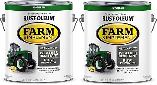 Vista 94 de Rust-Oleum Farm & Implement 280165-2PK - Pintura esmaltada, galón, negro brillante, paquete de 2