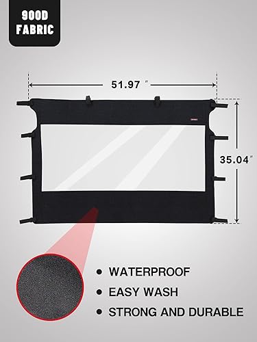 Miniatura 5 de Parabrisas trasero suave para Yamaha Rhino y Massimo UTVs  Parabrisas de PVC listo para el invierno, impermeable y resistente al viento, bloquea el