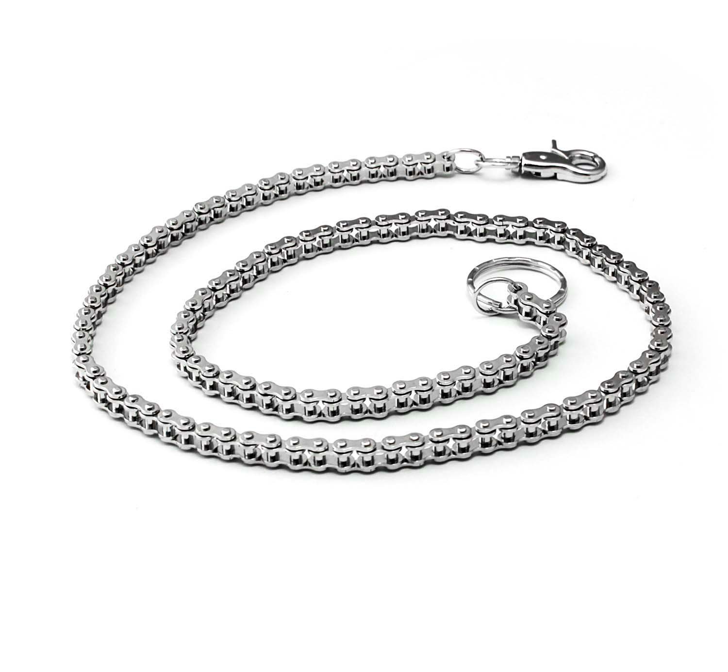 punkman2000 Cool Mens Silver Tone Motorcycle Bike Chain Biker Wallet Chain Pant Keychain
