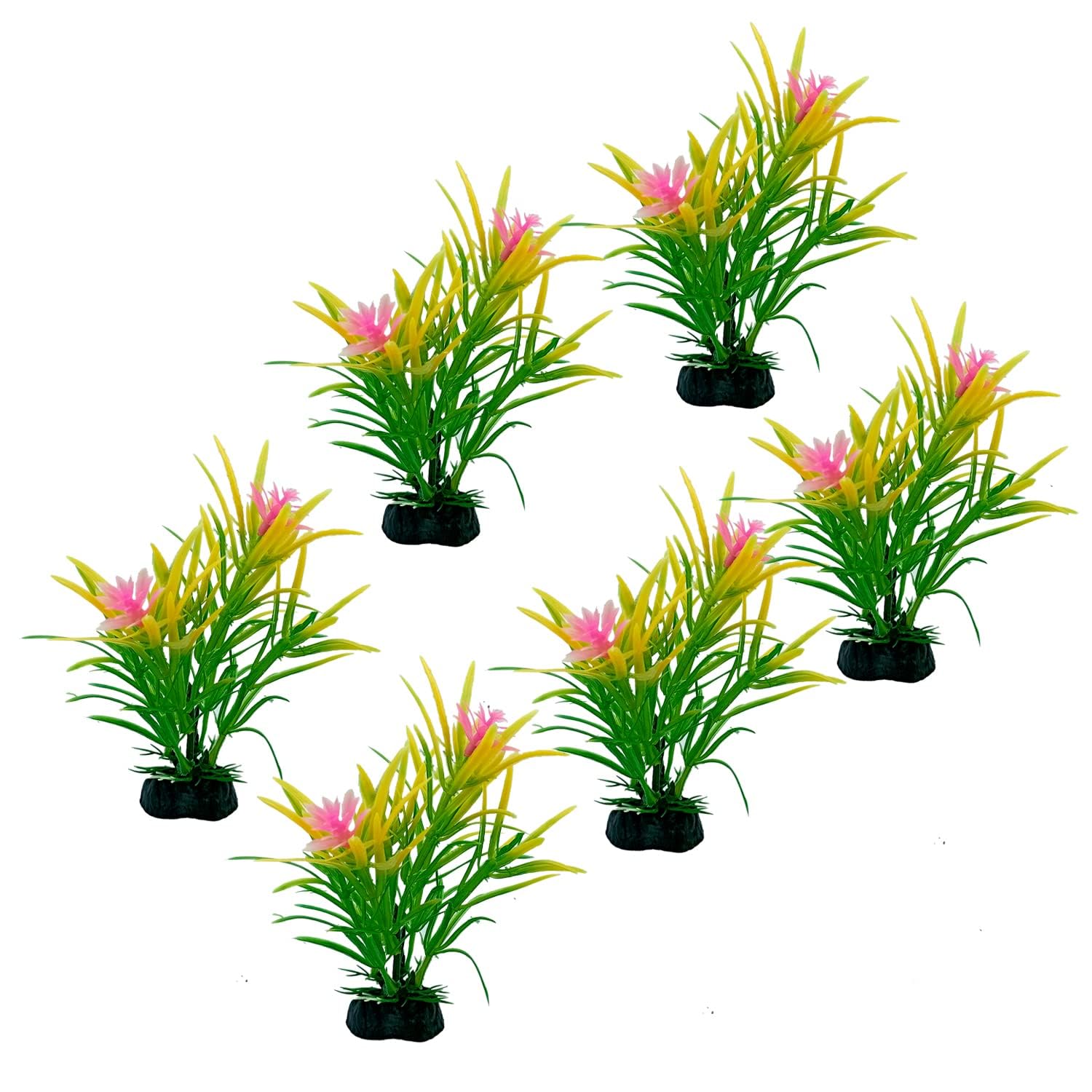 Jainsons Aquarium Decor Fish Tank Decoration Ornament Artificial Plastic Plant | Mini-Flower-Grass-Yellow (B0D2J594TQ) Amazon Price History, Amazon Price Tracker