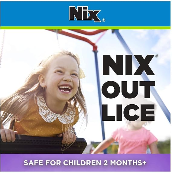Nix Lice Killing Creme Rinse Family Pack, Maximum Strength Lice Treatment, Permethrin Lice Removal Treatment, Kills Lice and Eggs, Includes 2 Nit Combs, 4 Fluid Ounce (Pack of 1)