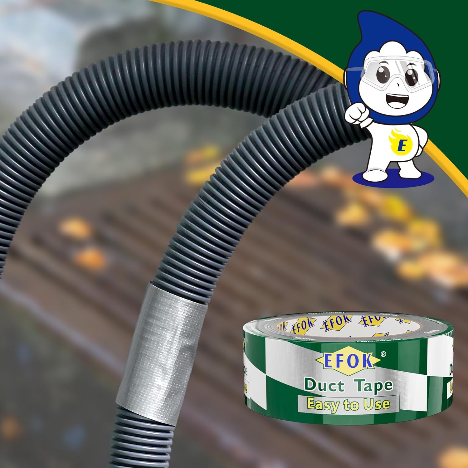 10 Pack Duct Tape Heavy Duty Waterproof, Sliver Duct Tape Bulk 1.88 Inch X 90 Ft, Strong Adhesive for Indoor Outdoor Tear by Hand