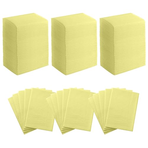 Miniatura 15 de JMU 2500 baberos dentales, 2 capas de pañuelo 1 capa de película, baberos dentales desechables a granel, 13 x 18 pulgadas, baberos para tatuajes,