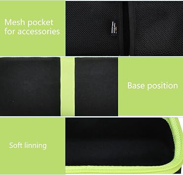 Aproca Case Compatible with SnapFresh Cordless Electric Scissors Mini Box Cutter, Storage Portable Bag for Accessories - Black with Green Zipper (Case Only)
