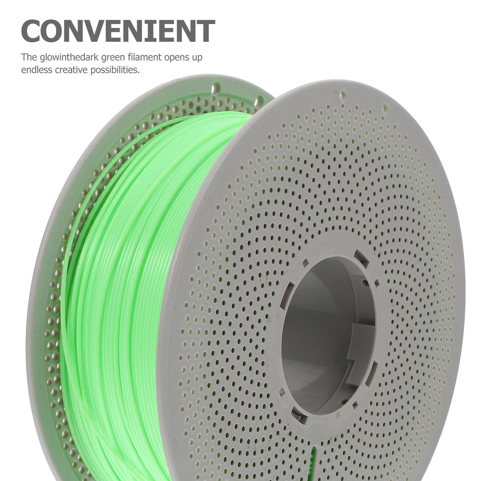 Filamento Adecuado para Proyectos Creativos de Impresión 3d Alta Precisión que Brilla Oscuridad Verde para Material Petg y Abs Impresora 3d