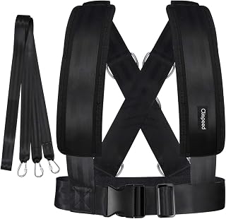 CLISPEED Fitness Sled Harness Workout Harness Exercise Speed Trainer with Pull Strap for Resistance Training