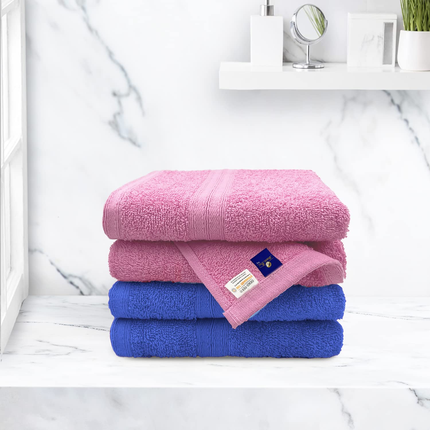 Sassoon Anatolia 4 Piece 100% Cotton Hand Towel Set in 500 GSM (40cmX60cm)- Heaven-Pink(Soft, Absorbent & Quick Dry Towel for Gym, Home, Kitchen, Pool, Travel, Spa and Yoga) (B09RPJH4VT) Amazon Price History, Amazon Price Tracker