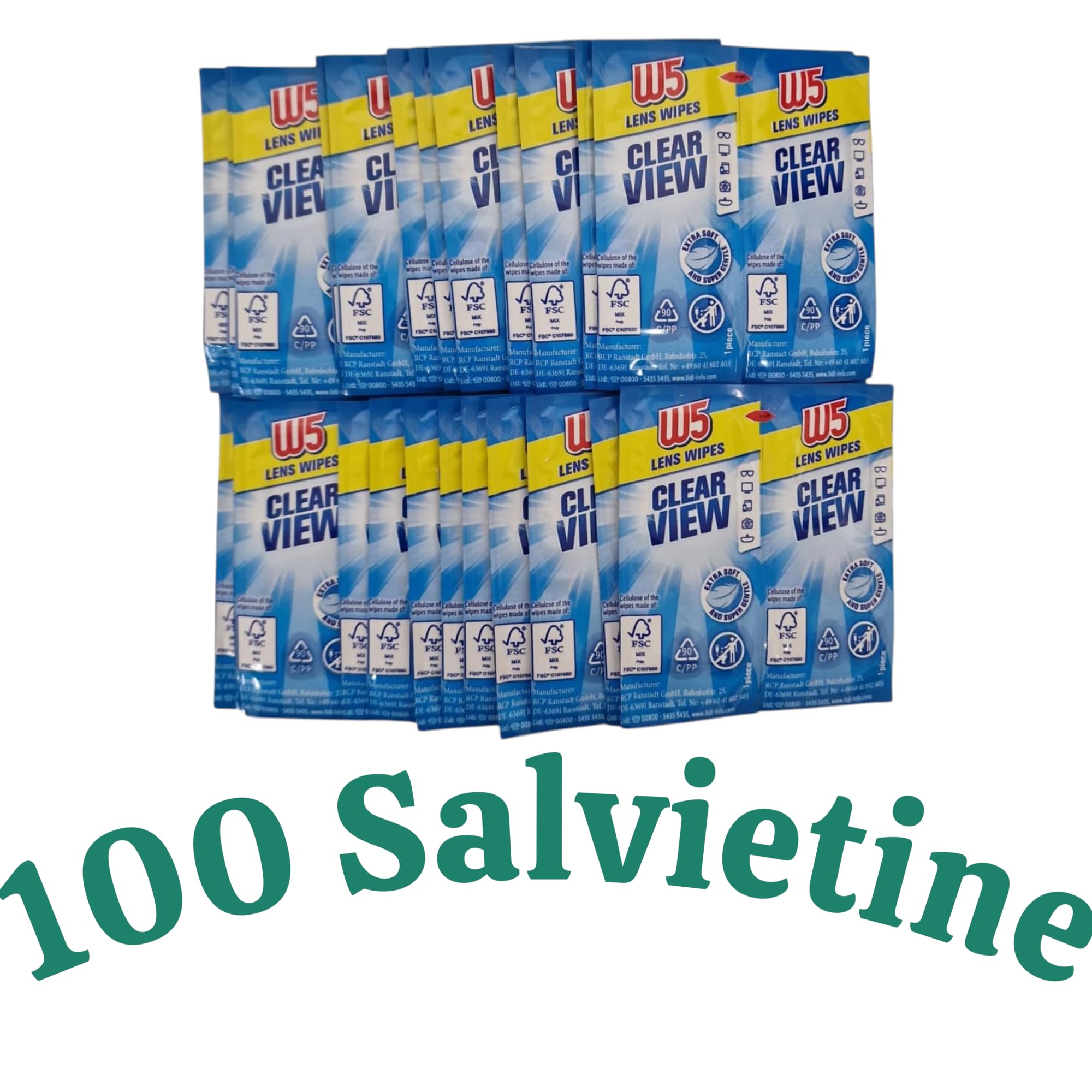 100 lingettes nettoyantes