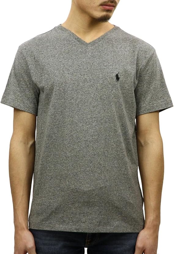 Amazon ポロ ラルフローレン Polo Ralph Lauren 正規品 メンズ 半袖tシャツ Short Sleeved V Neck Tee Peppr Hthr S 並行輸入品 コード 2 並行輸入品 Tシャツ カットソー 通販