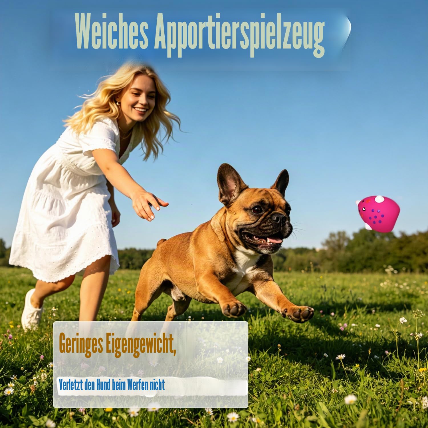 HOLYSTEED Hundespielzeug kleine Hunde und mittelgroße Rassen, Latex Hundespielzeug Quietschend, Weiches Welpenspielzeug Kleine Welpen, Quietschender Hundeball mit Lächeln-Gesicht, 6 Stück