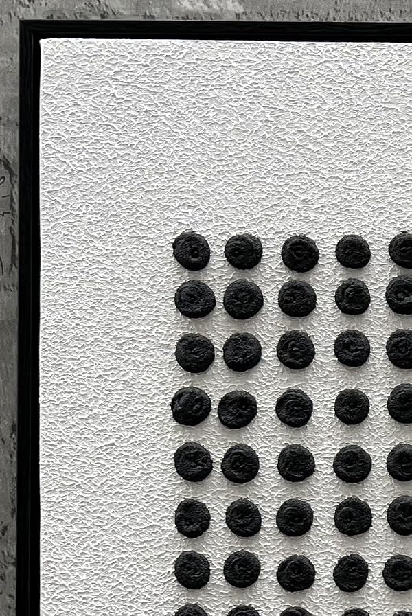 NANKAI Art Hand-painted black and white texture oil painting modern minimalist art wall decoration painting Corridor living room bedroom wall decoration art 36x24 Inches by NANKAI - Image 5