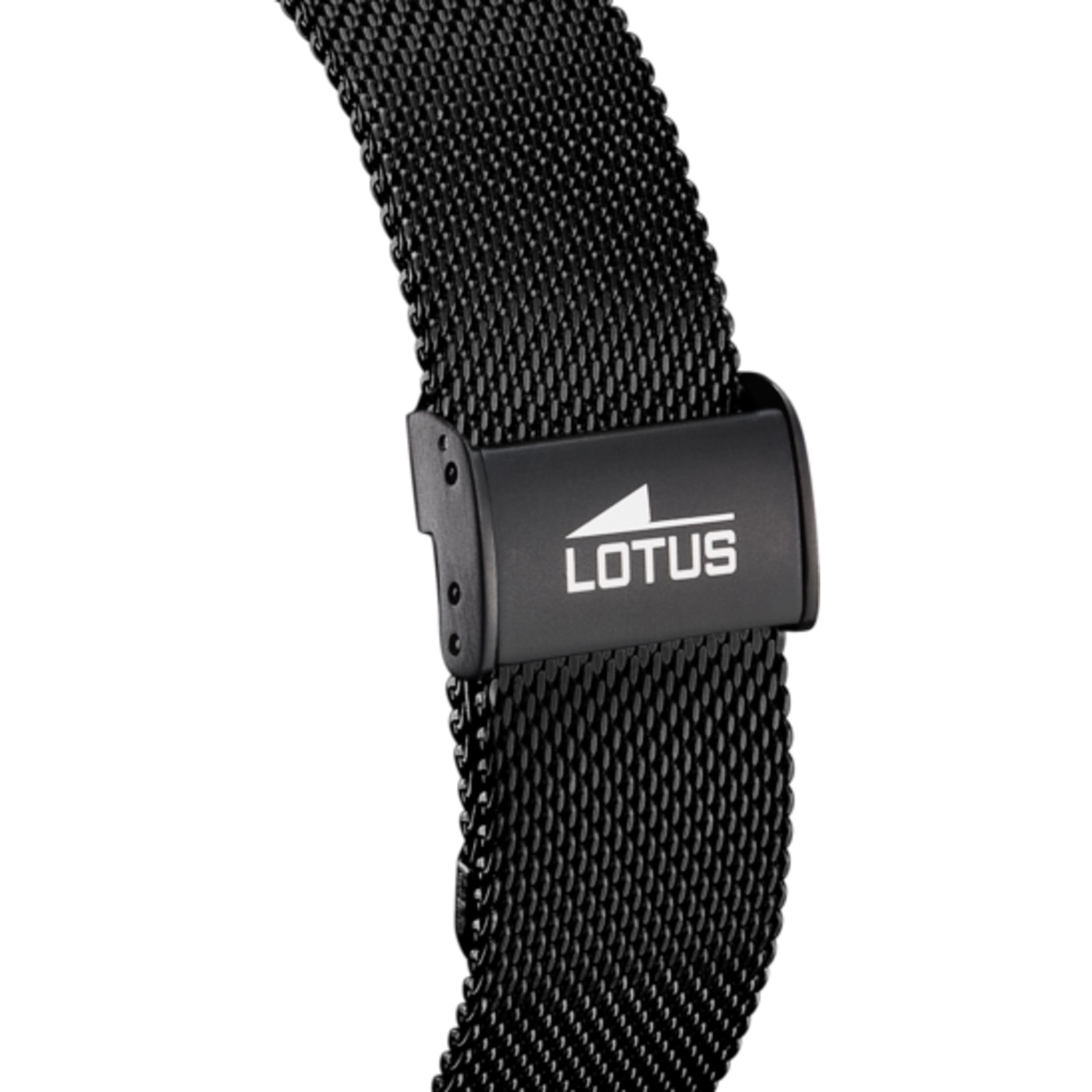 LOTUS Reloj Hombre 50048/1 Smartwatch Caja de Aleacion de Zinc Negro Correa de Acero Inoxidable 316l Negro