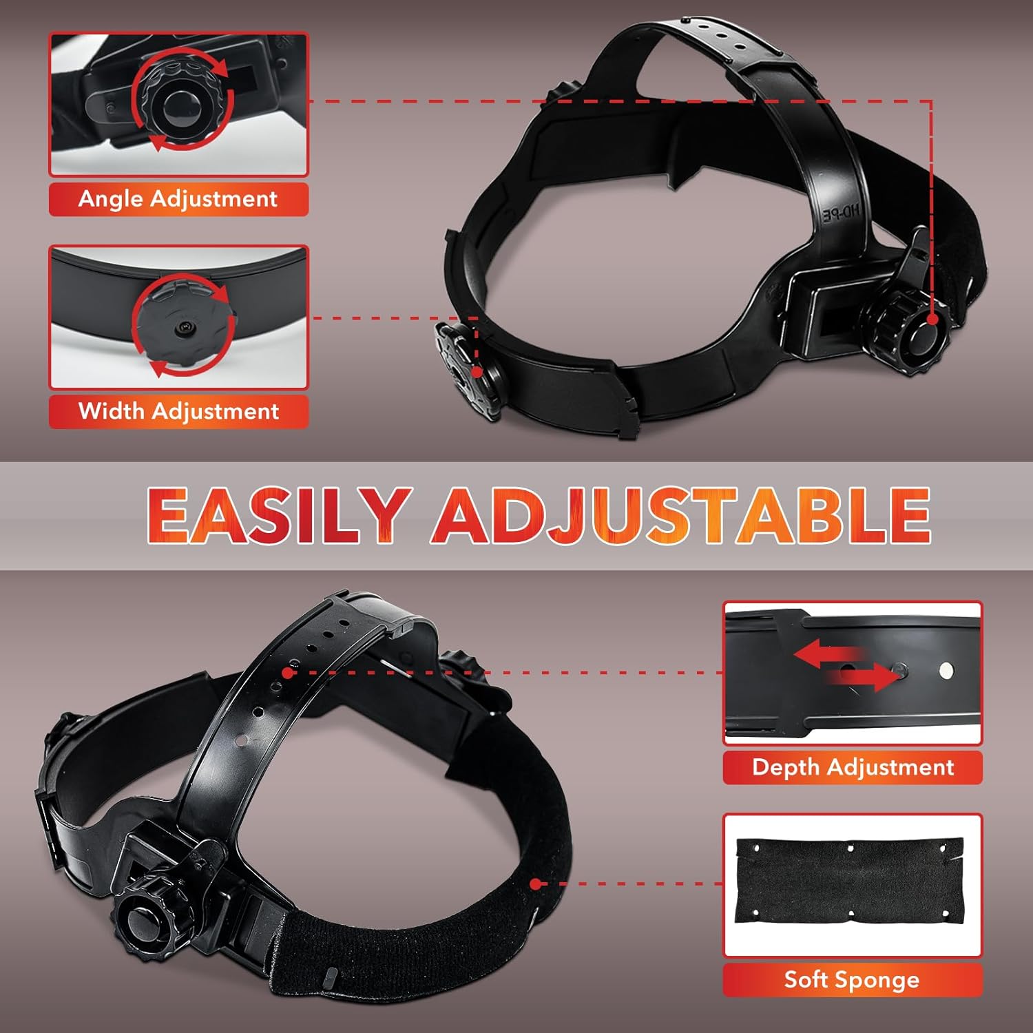 WELDSAMURAI Welding Helmet Headgear Adjustments