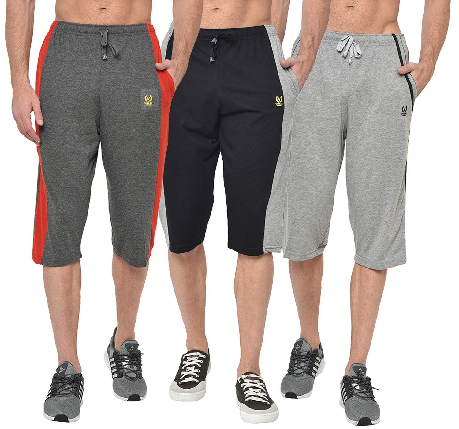 mack jonney Cotton Blended Regular Fit Three Fourth Capri for Men(Pack of 3)-C7_ANT_BLK_C5_MLG_0003-P-picture-37