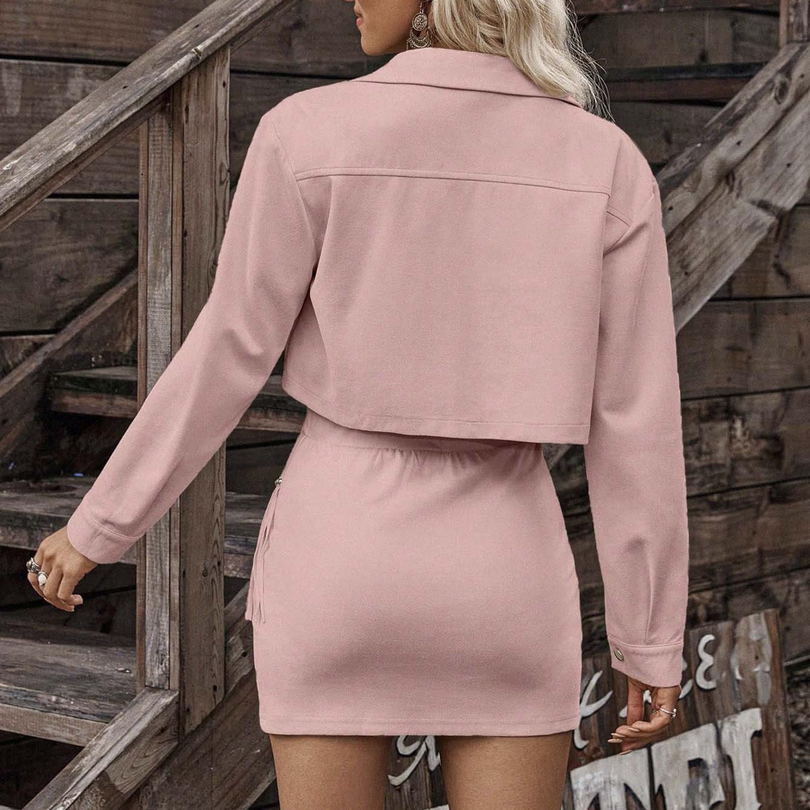 Veste en cuir synthétique pour femme à manches longues avec pompon, hippie, veste demi-saison, cowgirl, cowboy, costume de carnaval, manteau de moto, veste d'automne, tenue de festival de la