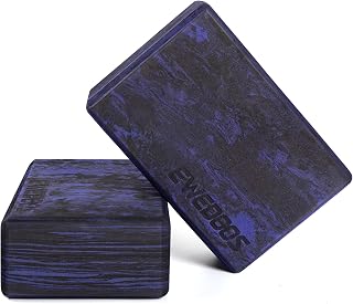 Ewedoos Yoga Blocks 2 Pack Eco Friendly Yoga Block High-Density Non-Slip Yoga Block Set for Yoga Pilates