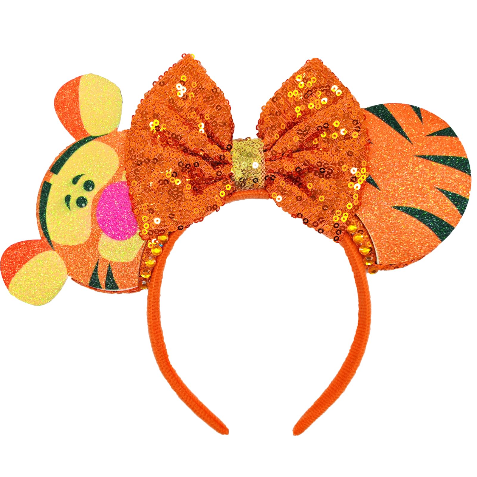 ZHENNAN Tiger Headbands for Women Men Birthday Gifts Halloween Decorations