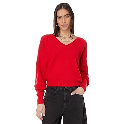 Madewell V Neck Cozy Cotton Wedged Pullover Women