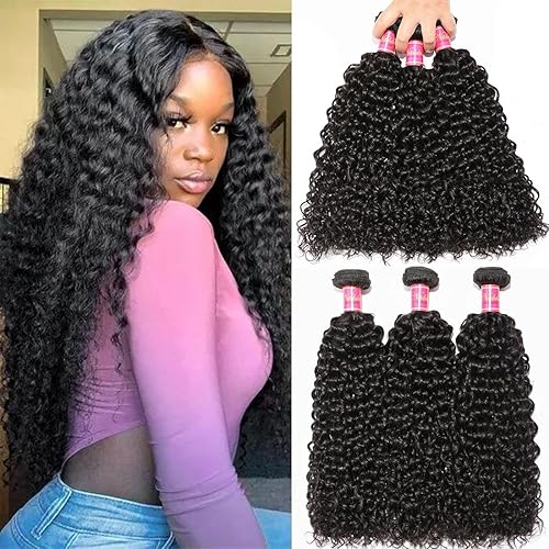 Miniatura 3 de Nadula 7A Cabello humano virgen brasilero, sin procesar, sin partición, cierre con lazo, paquete de 4, color natural