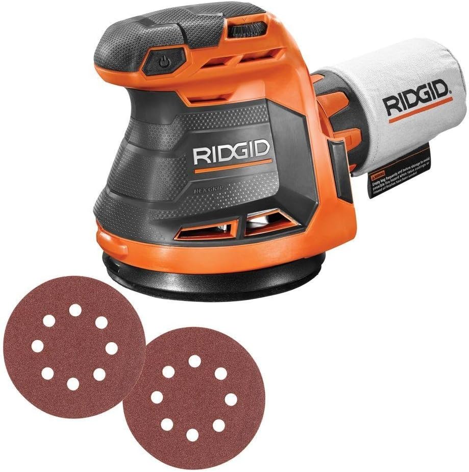 Ridgid R8606B GEN5X 18-Volt 5 in. Cordless Random Orbit Sander (Tool-Only, Battery and Charger NOT Included) (Renewed)